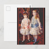 Renoir - Roze en blauw, beroemd schilderij, Briefkaart (Voorkant / Achterkant)