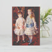 Renoir - Roze en blauw, beroemd schilderij, Kaart (Staand voorkant)