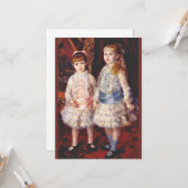 Renoir - Roze en blauw, beroemd schilderij, Kaart (Voorkant / Achterkant in situ)