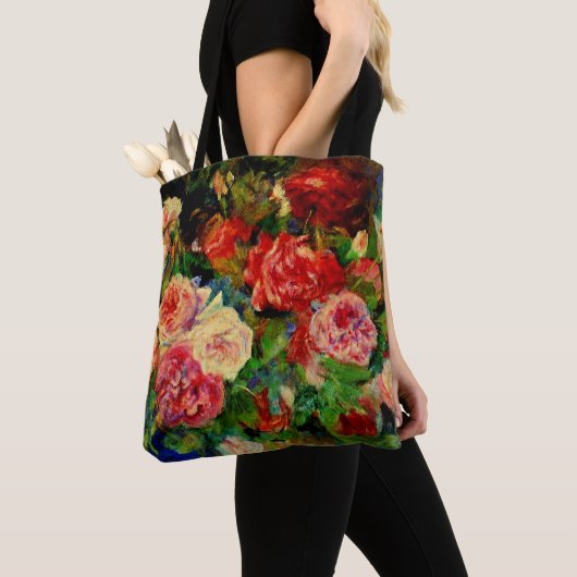 Renoir - Rozen, beroemd schilderij, Tote Bag (Dichtbij)