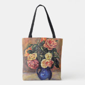 Renoir - Rozen in een blauwe vaas Tote Bag (Achterkant)