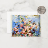 Renoir - Rozen in een venster Notitiekaartje (Voorkant / Achterkant in situ)