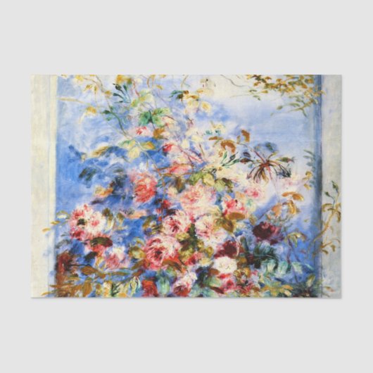 Renoir - Rozen in een venster Tissuepapier (Voorkant)