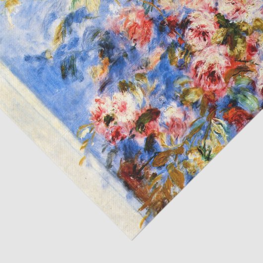 Renoir - Rozen in een venster Tissuepapier (Detail)