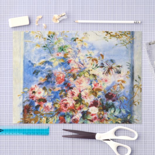 Renoir - Rozen in een venster Tissuepapier (Craft)