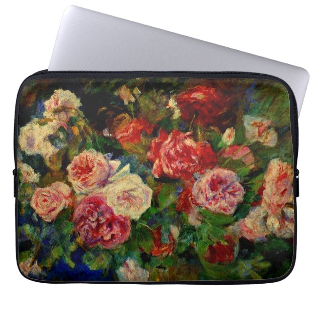 Renoir - Rozen, Laptop Sleeve (Voorkant)