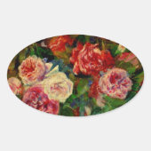 Renoir - Rozen Ovale Sticker (Voorkant)