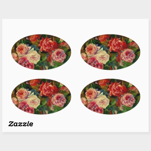 Renoir - Rozen Ovale Sticker (Vel)