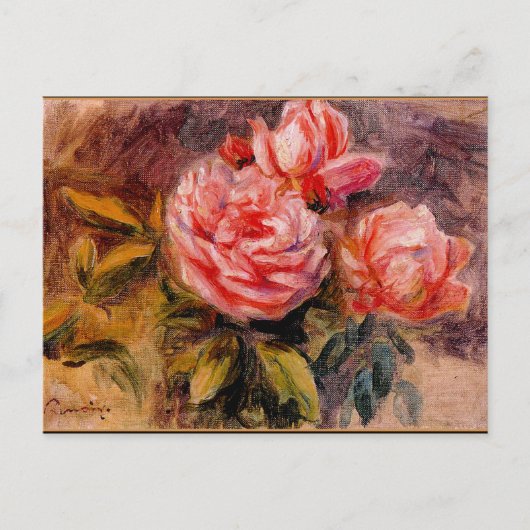 Renoir - Rozen, schilderij van 1910 Briefkaart (Voorkant)