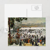 Renoir - Schaatsers in het Bois de Boulogne-1868 Briefkaart (Voorkant / Achterkant)