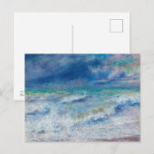 Renoir Seascape. Blauw nautisch impressionisme. Ze Briefkaart (Voorkant / Achterkant)