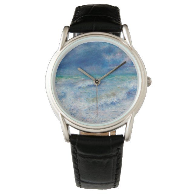 Renoir Seascape. Blauw nautisch impressionisme. Ze Horloge (Voorkant)