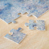 Renoir Seascape. Blauw nautisch impressionisme. Ze Legpuzzel (Zijkant)