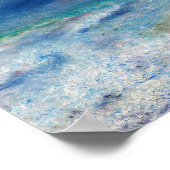 Renoir Seascape. Blauw nautisch impressionisme. Ze Poster (Hoek)