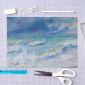 Renoir Seascape. Blauw nautisch impressionisme. Ze Tissuepapier (Craft)