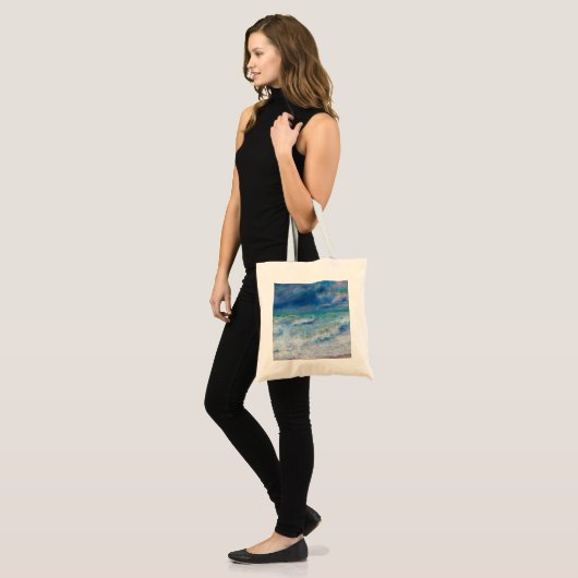 Renoir Seascape. Blauw nautisch impressionisme. Ze Tote Bag (Voorkant (model))