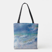 Renoir Seascape. Blauw nautisch impressionisme. Ze Tote Bag (Achterkant)