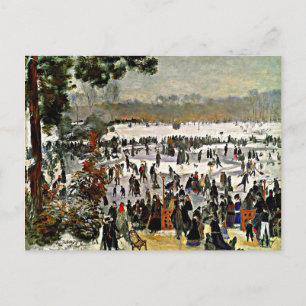 Renoir - Skaters in de Bois de Boulogne-1868 Briefkaart