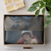Renoir Slapen Meisje Met Kat Klassieke Kunst Tissuepapier (Geschenk)