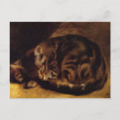 Renoir Sleeping Cat Briefkaart (Voorkant)