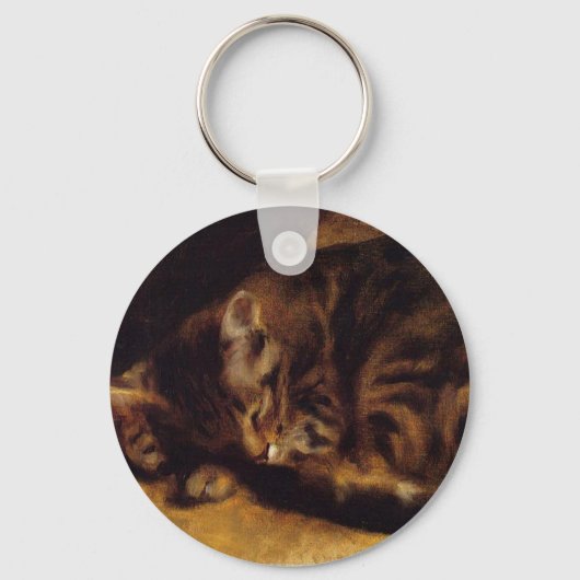 Renoir Sleeping Cat Sleutelhanger (Voorkant)