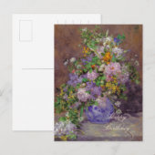 Renoir spring flower bouquet CC0863 Celebrations Uitnodiging Briefkaart (Voorkant / Achterkant)