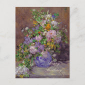 Renoir spring flower bouquet CC0863 Celebrations Uitnodiging Briefkaart (Voorkant)