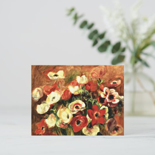 Renoir - Spuit van Anemones Briefkaart (Staand voorkant)