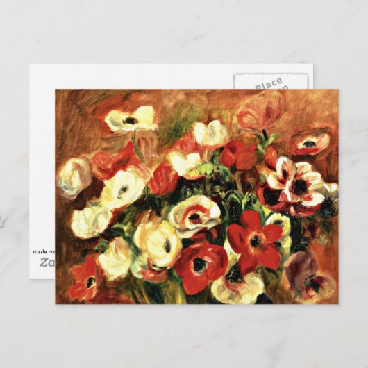 Renoir - Spuit van Anemones Briefkaart (Voorkant / Achterkant)