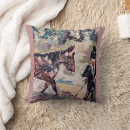 Renoir stijl paard kabinet schilderen kussen