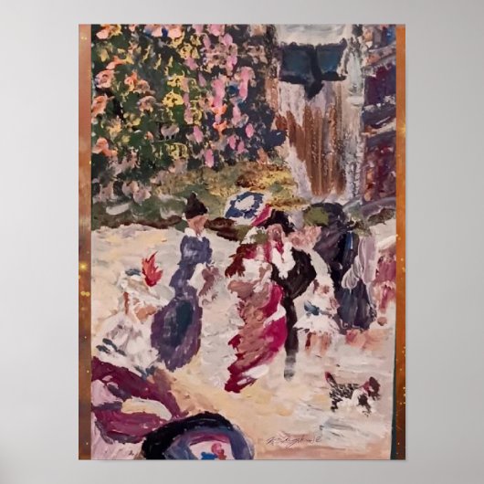 Renoir stijl paard kabinet schilderen poster (Voorkant)