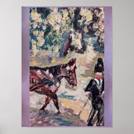 Renoir stijl paard kabinet schilderen poster