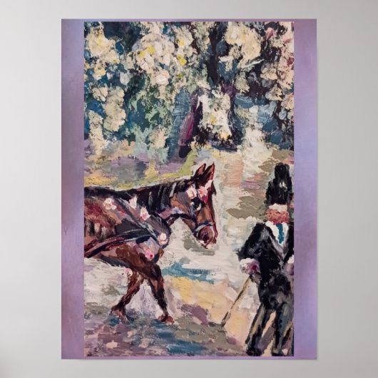 Renoir stijl paard kabinet schilderen poster (Voorkant)