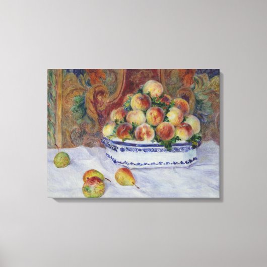 Renoir stille leven met perziken canvas afdruk (Voorkant)