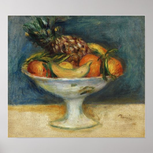 Renoir - stille levenscyclus met fruit 1890 poster (Voorkant)