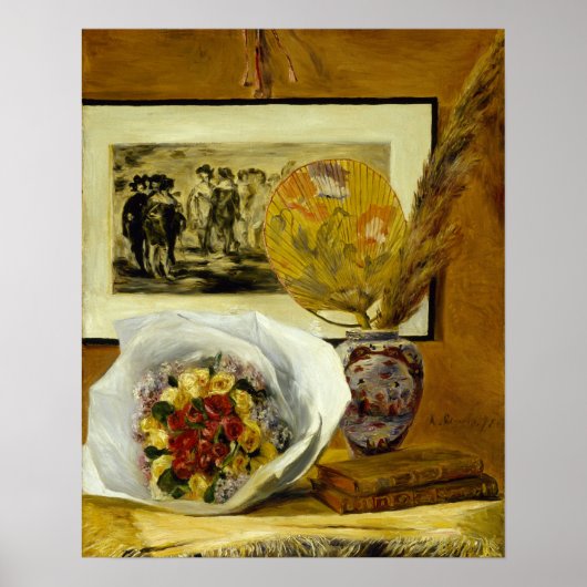 Renoir - Stilleven met boeket Poster (Voorkant)