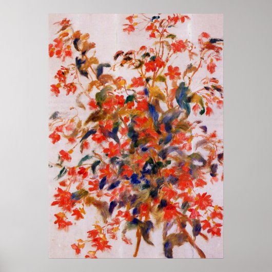 Renoir - Stilleven met Fuscias Poster (Voorkant)