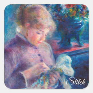 Renoir Stitch Vierkante Sticker