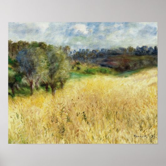 Renoir - Tarweveld 1879 Poster (Voorkant)