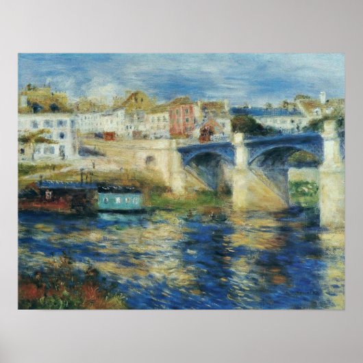 Renoir - The Chatou Bridge 1875 Poster (Voorkant)