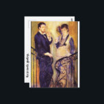 Renoir The Expectant Couple Briefkaart<br><div class="desc">* Smoking cigarettes, this expectant father is nervous! * (Man on Staircase / Woman on Staircase by Renoir.) * Use this card for greetings, invitation, Thank You note or information card. * Have your text message printed at no extra cost (or remove text option). * Click the CUSTOMIZE / EDIT...</div>