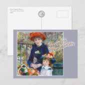 Renoir Två systrar CC0399 Födelsdagskort Briefkaart (Voorkant / Achterkant)