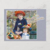 Renoir Två systrar CC0399 Födelsdagskort Briefkaart (Voorkant)