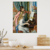 Renoir, twee jonge meisjes in de Piano Poster (Keuken)