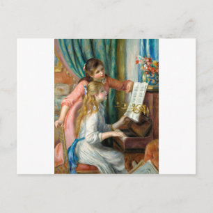 Renoir Twee Meisjes bij de Piano Print Muziek Fijn Briefkaart
