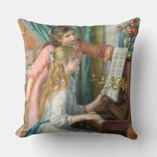 Renoir Twee Meisjes bij de Piano Print Muziek Fijn Buitenkussen