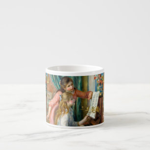 Renoir Twee Meisjes bij de Piano Print Muziek Fijn Espresso Kop