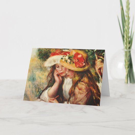 Renoir Twee Meisjes die in de Kaart van de Tuin (Voorkant)