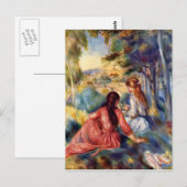 Renoir: Twee meisjes in Grass Briefkaart (Voorkant / Achterkant)