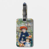 Renoir - Twee zussen op het Terras - QR-code Bagagelabel (Achterkant verticaal)